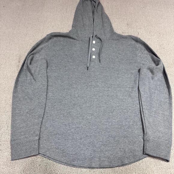 American Eagle Outfitters Hoodie Gray Lightweight Long Sleeve Men’s Medium NWT - Picture 7 of 12